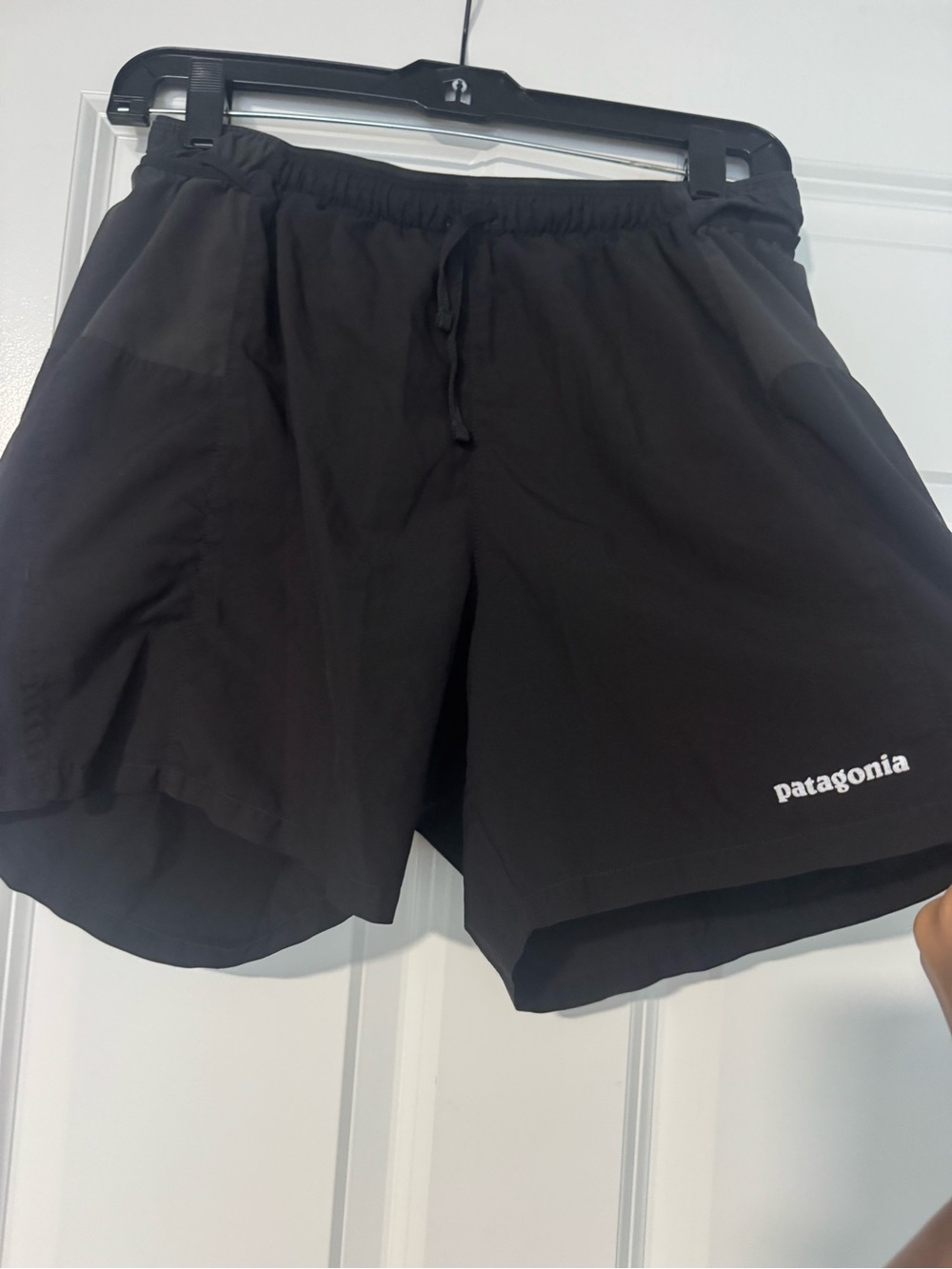 Patagonia Black Athletic Running Shorts with Logo